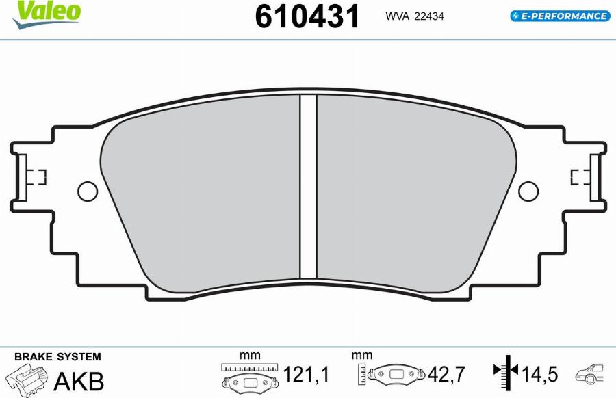 Valeo 610431 - Jarrupala, levyjarru inparts.fi