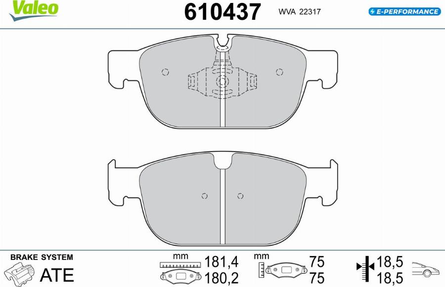 Valeo 610437 - Jarrupala, levyjarru inparts.fi