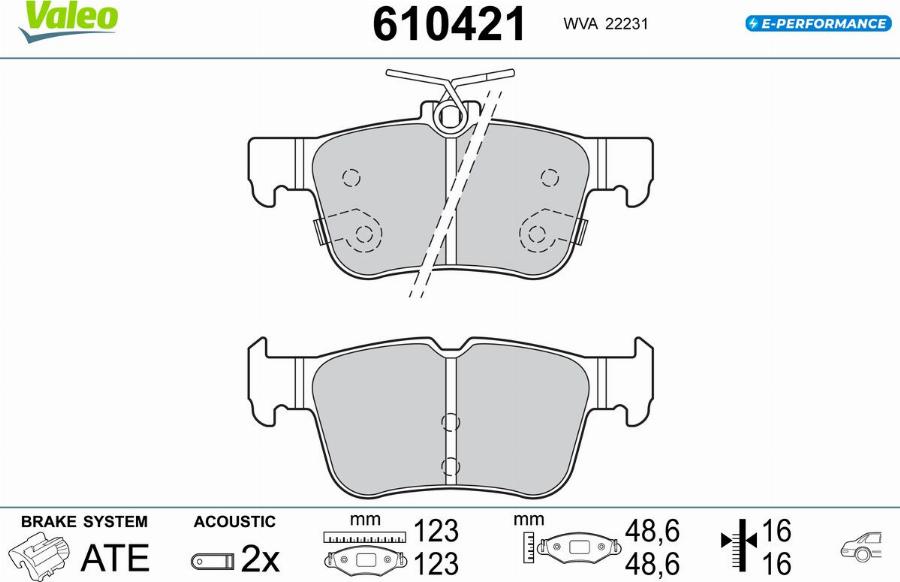 Valeo 610421 - Jarrupala, levyjarru inparts.fi