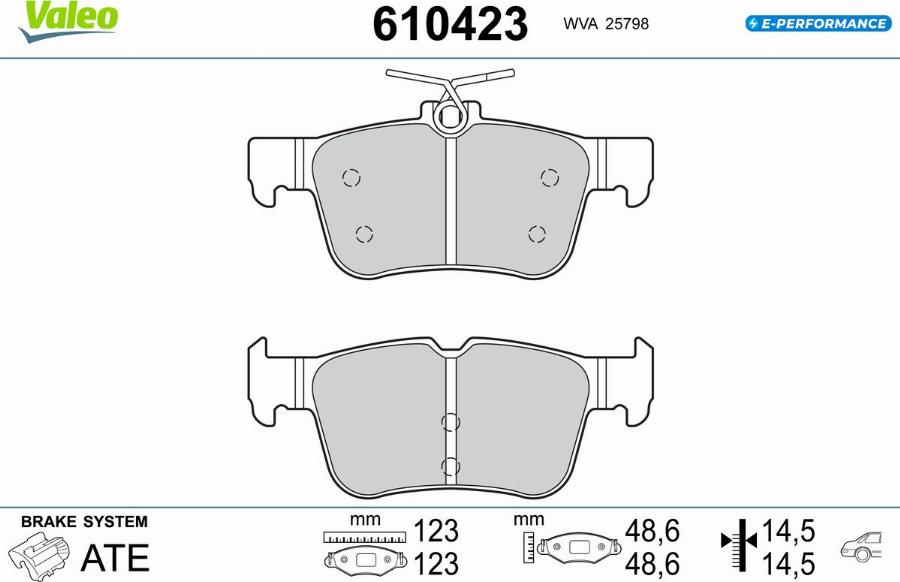 Valeo 610423 - Jarrupala, levyjarru inparts.fi