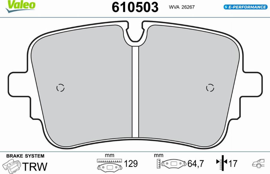 Valeo 610503 - Jarrupala, levyjarru inparts.fi