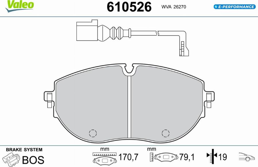 Valeo 610526 - Jarrupala, levyjarru inparts.fi