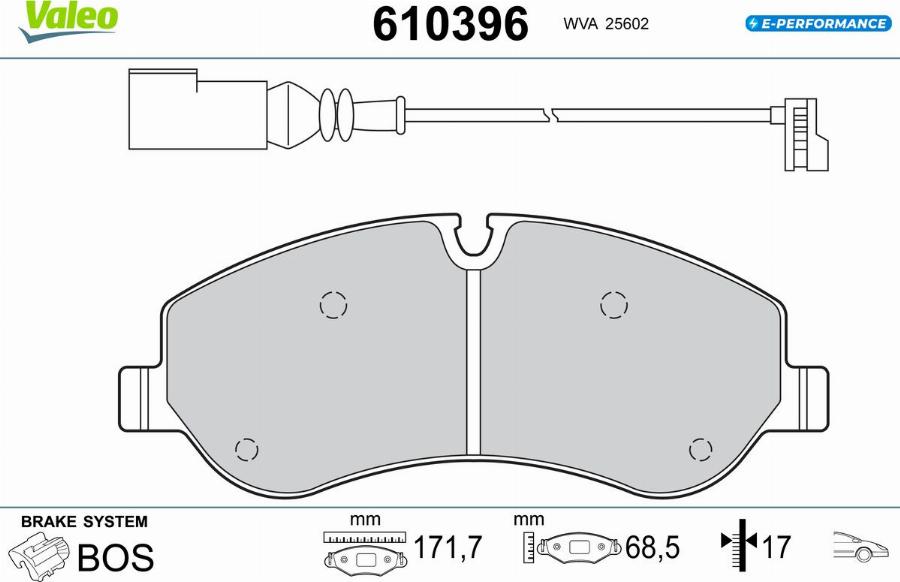 Valeo 610396 - Jarrupala, levyjarru inparts.fi