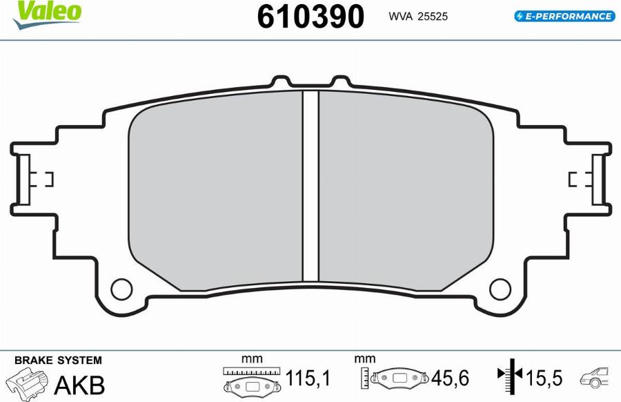 Valeo 610390 - Jarrupala, levyjarru inparts.fi