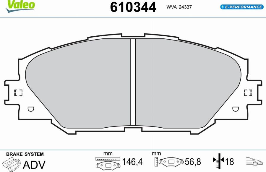 Valeo 610344 - Jarrupala, levyjarru inparts.fi