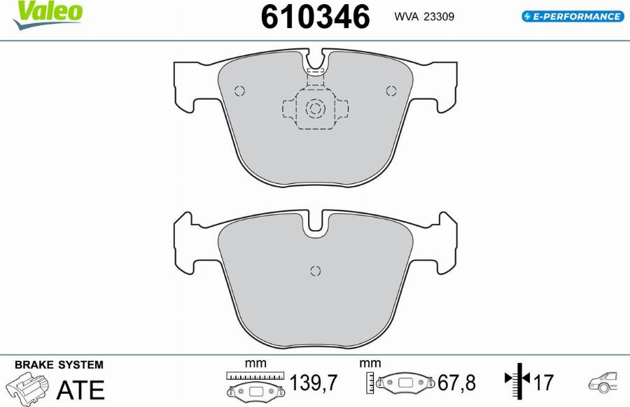 Valeo 610346 - Jarrupala, levyjarru inparts.fi