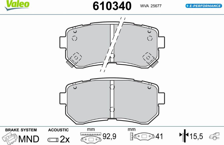 Valeo 610340 - Jarrupala, levyjarru inparts.fi