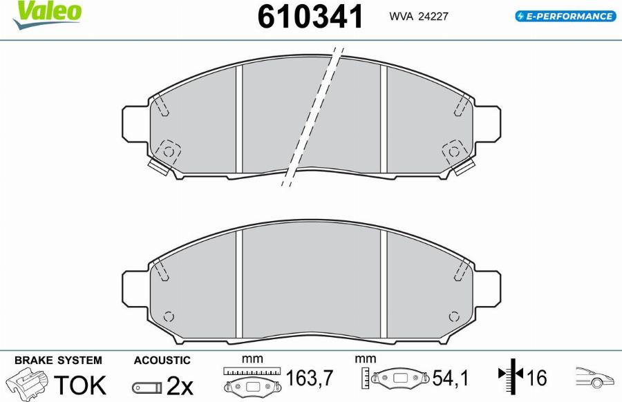 Valeo 610341 - Jarrupala, levyjarru inparts.fi