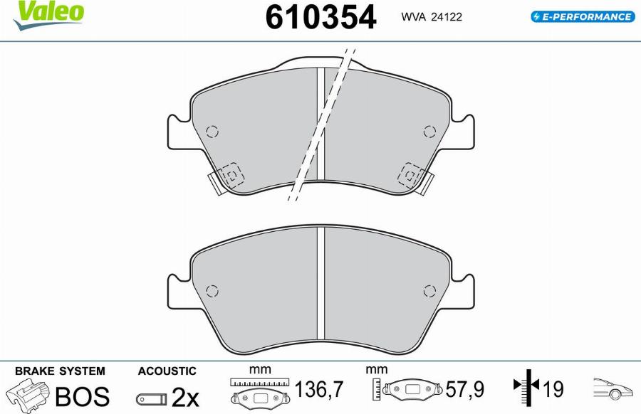 Valeo 610354 - Jarrupala, levyjarru inparts.fi