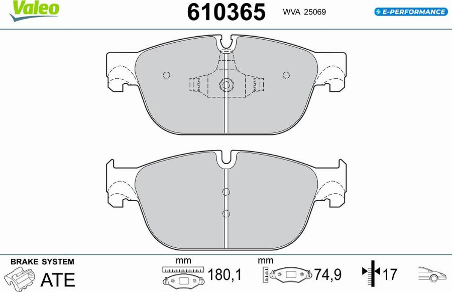 Valeo 610365 - Jarrupala, levyjarru inparts.fi