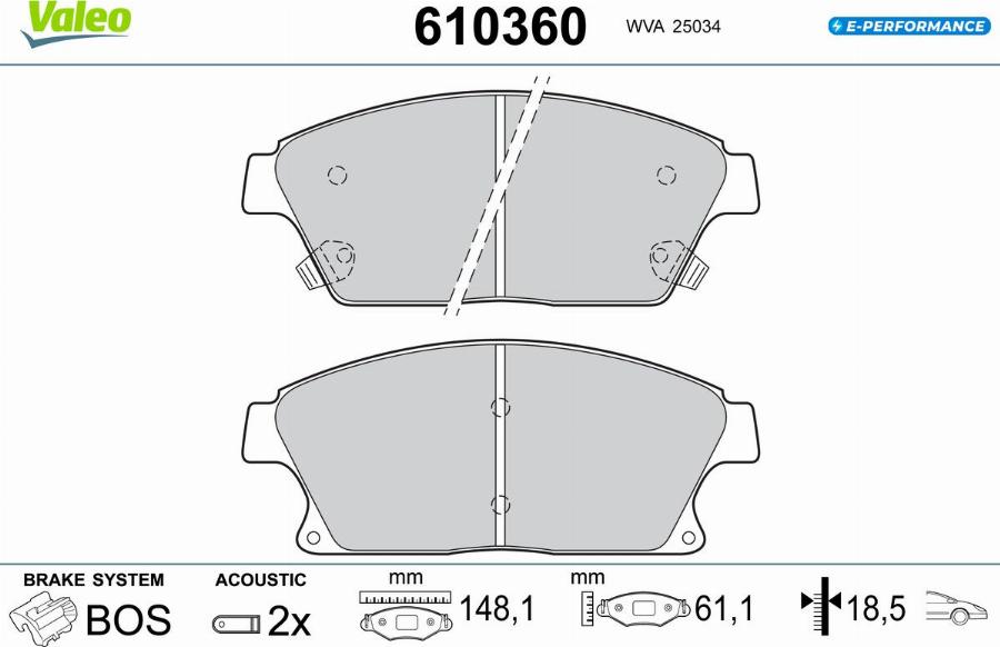 Valeo 610360 - Jarrupala, levyjarru inparts.fi