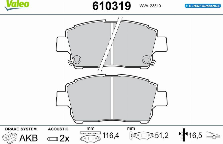 Valeo 610319 - Jarrupala, levyjarru inparts.fi