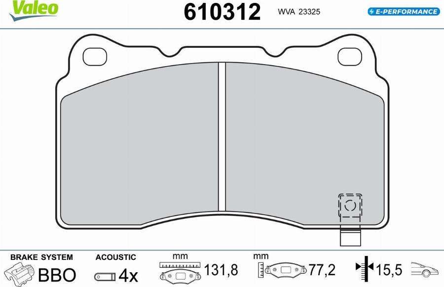 Valeo 610312 - Jarrupala, levyjarru inparts.fi