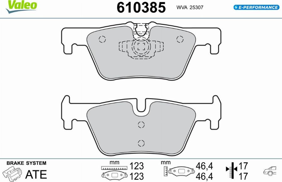 Valeo 610385 - Jarrupala, levyjarru inparts.fi