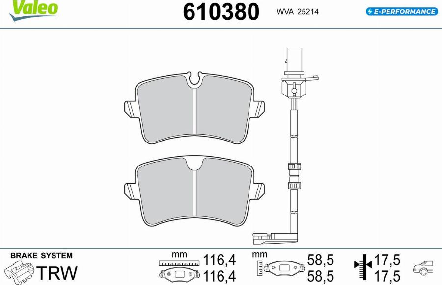 Valeo 610380 - Jarrupala, levyjarru inparts.fi