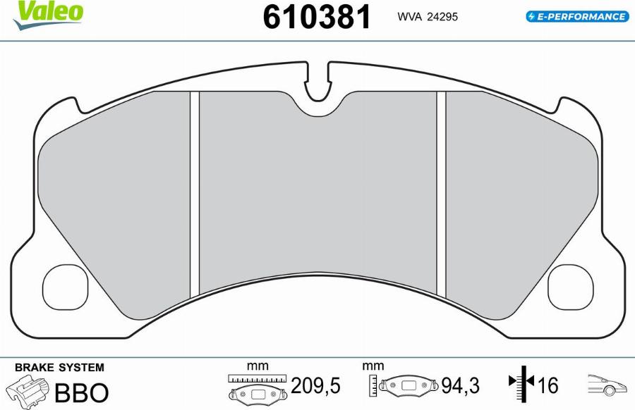 Valeo 610381 - Jarrupala, levyjarru inparts.fi