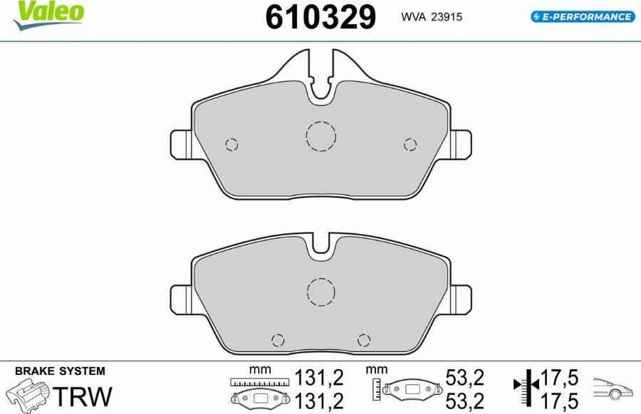 Valeo 610329 - Jarrupala, levyjarru inparts.fi