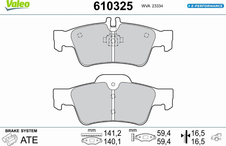 Valeo 610325 - Jarrupala, levyjarru inparts.fi