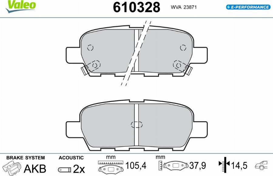 Valeo 610328 - Jarrupala, levyjarru inparts.fi