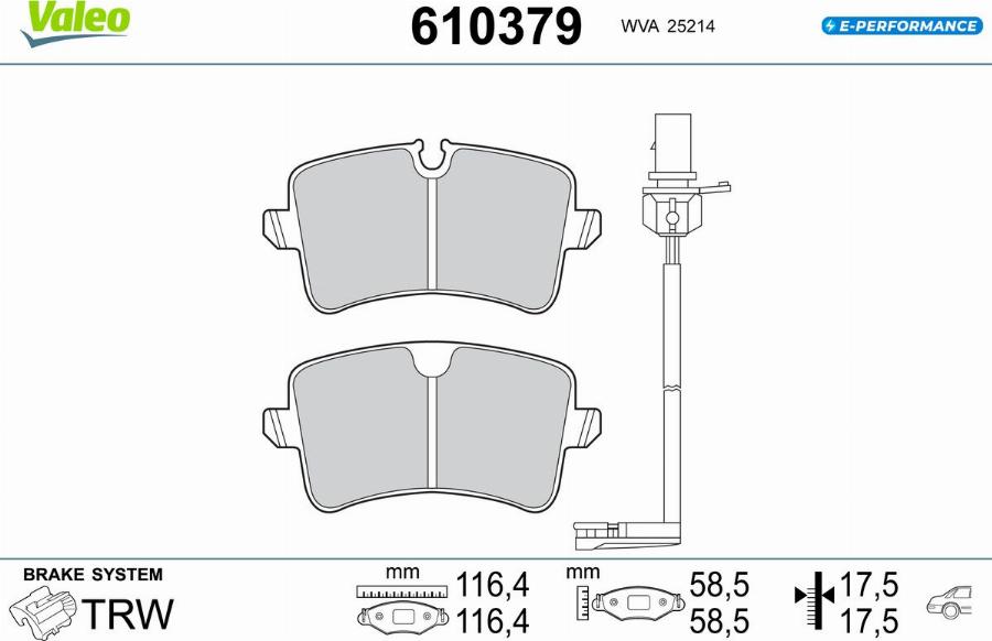 Valeo 610379 - Jarrupala, levyjarru inparts.fi