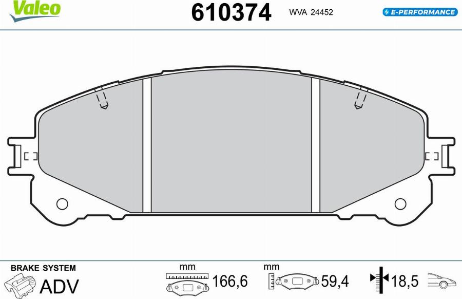 Valeo 610374 - Jarrupala, levyjarru inparts.fi