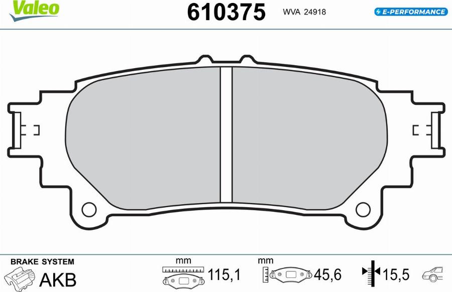 Valeo 610375 - Jarrupala, levyjarru inparts.fi