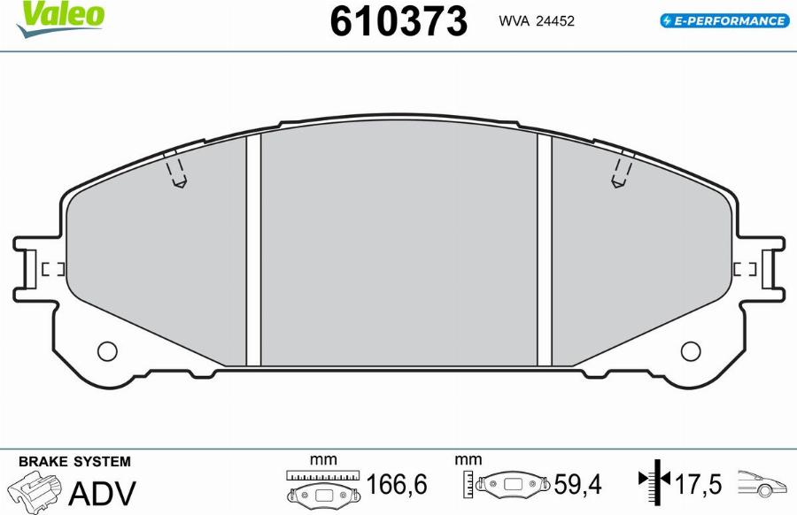 Valeo 610373 - Jarrupala, levyjarru inparts.fi