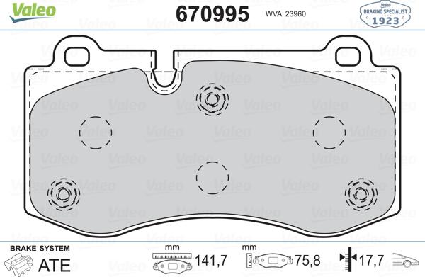 Valeo 670995 - Jarrupala, levyjarru inparts.fi