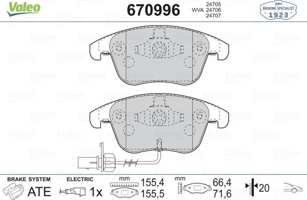 Valeo 670996 - Jarrupala, levyjarru inparts.fi