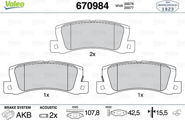 Valeo 670984 - Jarrupala, levyjarru inparts.fi