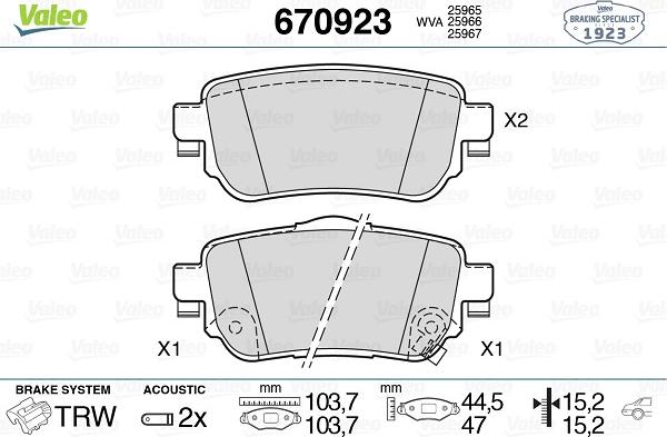 Valeo 670923 - Jarrupala, levyjarru inparts.fi