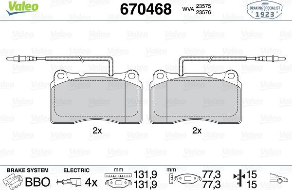 Valeo 670468 - Jarrupala, levyjarru inparts.fi