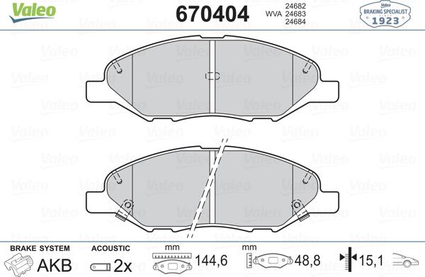 Valeo 670404 - Jarrupala, levyjarru inparts.fi