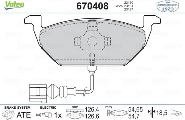 Valeo 670408 - Jarrupala, levyjarru inparts.fi