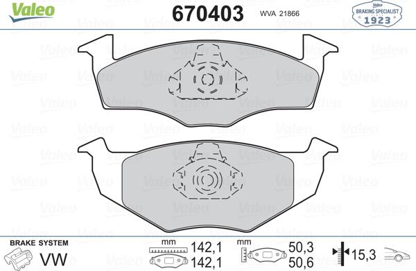 Valeo 670403 - Jarrupala, levyjarru inparts.fi