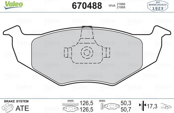 Valeo 670488 - Jarrupala, levyjarru inparts.fi