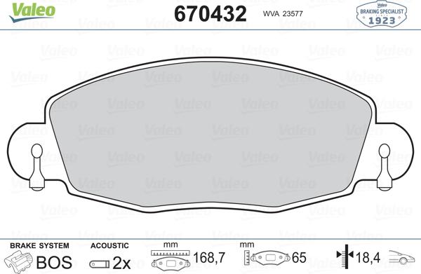 Valeo 670432 - Jarrupala, levyjarru inparts.fi