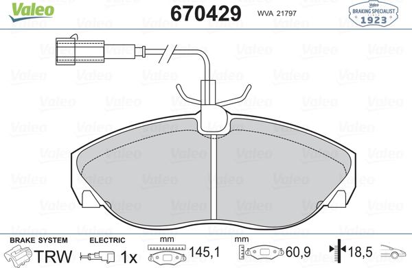 Valeo 670429 - Jarrupala, levyjarru inparts.fi