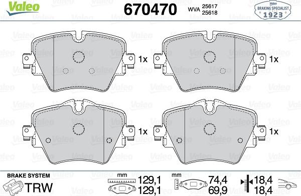 Valeo 670470 - Jarrupala, levyjarru inparts.fi