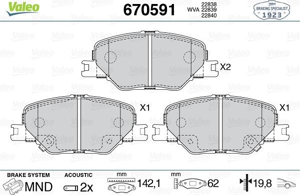 Valeo 670591 - Jarrupala, levyjarru inparts.fi