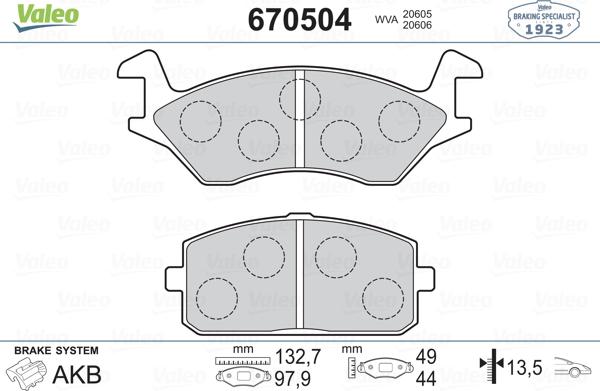 Valeo 670504 - Jarrupala, levyjarru inparts.fi