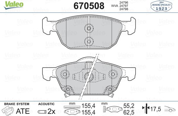 Valeo 670508 - Jarrupala, levyjarru inparts.fi