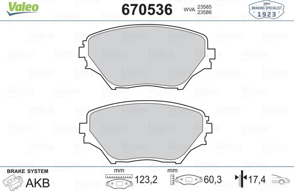 Valeo 670536 - Jarrupala, levyjarru inparts.fi