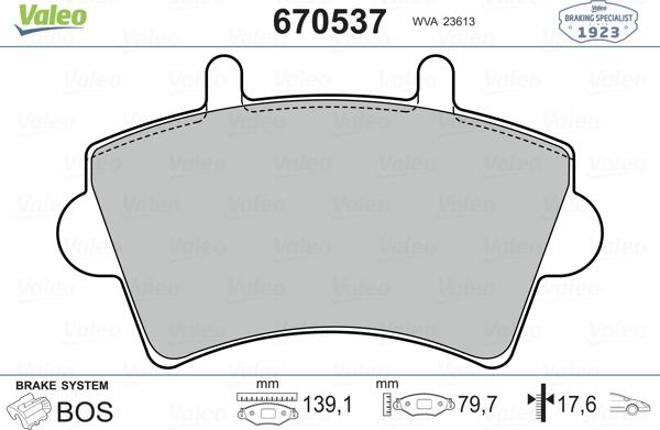 Valeo 670537 - Jarrupala, levyjarru inparts.fi