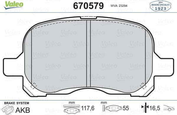 Valeo 670579 - Jarrupala, levyjarru inparts.fi