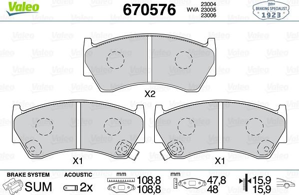 Valeo 670576 - Jarrupala, levyjarru inparts.fi