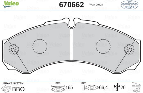 Valeo 670662 - Jarrupala, levyjarru inparts.fi