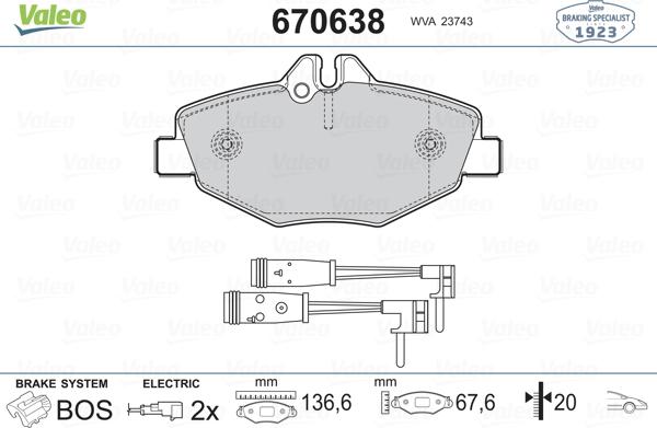 Valeo 670638 - Jarrupala, levyjarru inparts.fi