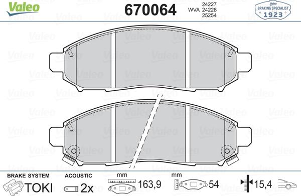 Valeo 670064 - Jarrupala, levyjarru inparts.fi