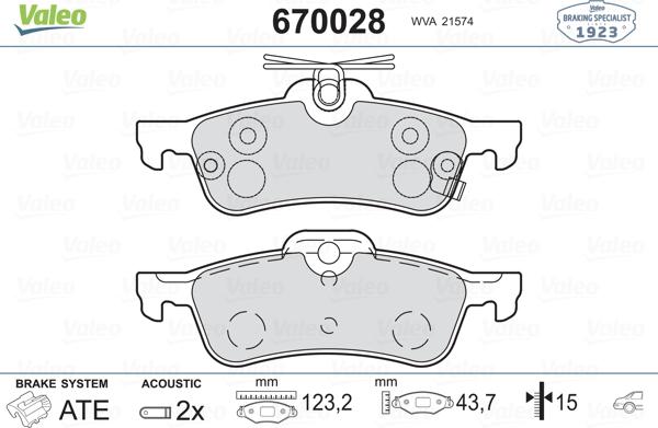 Valeo 670028 - Jarrupala, levyjarru inparts.fi